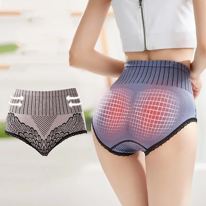 Culotte Menstruelle Taille Haute en Polyester Graphène, Sous-Vêtement Sans Couture pour Femme 2
