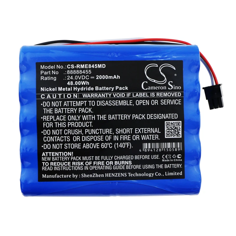 

Medical Battery For ResMed 88888455 VS III Ni-MH 24.00V 2000mAh / 48.00Wh Blue 102.00 * 85.30 * 34.60mm