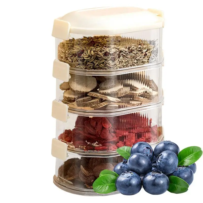 

Airtight Food Storage Containers Kitchen Food Organizer Airtight Box Stackable Kitchen Condiment Jars With Lids Mini Salad
