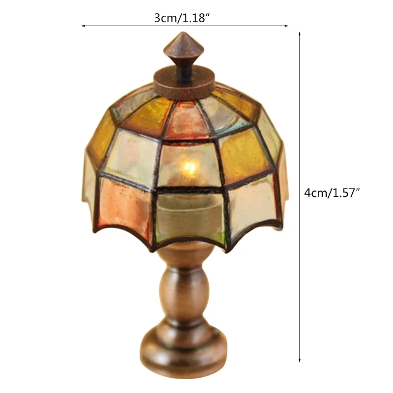 1/12 Dollhouse Miniature Vintage Colored Shade Reading Lamp Light Bedroom Furniture DIY for Doll House Accessories
1/12 Dollhouse Miniature Vintage Colored Shade Reading Lamp Light Bedroom Furniture DIY for Doll House Accessories
