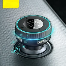 

Baseus FM Transmitter Modulator Car Bluetooth 5.0 Handsfree Aux Adapter 3.4A Dual USB Car Charger MP3 Player Radio Transmitter
