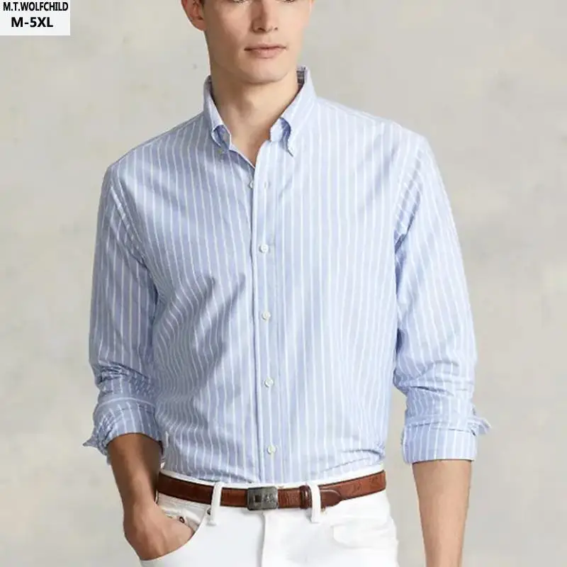 M-5XL Mens Shirt Casual Long Sleeve Mens Business Classic Striped Fit Slim Clothing Shirts Social Men's Dress Shirts Hommes Tops
M-5XL Mens Shirt Casual Long Sleeve Mens Business Classic Striped Fit Slim Clothing Shirts Social Men's Dress Shirts Hommes Tops