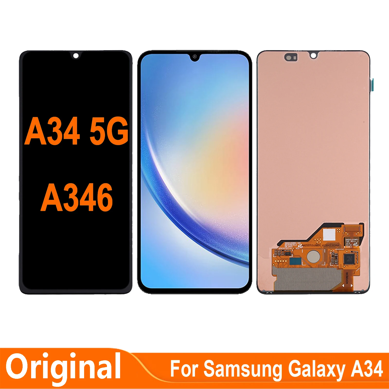 6.6'' AMOLED Original For Samsung Galaxy A34 5G A346 SM-A346B A346E/DSN A346M LCD Display Touch Screen Digitizer Assembly
6.6'' AMOLED Original For Samsung Galaxy A34 5G A346 SM-A346B A346E/DSN A346M LCD Display Touch Screen Digitizer Assembly