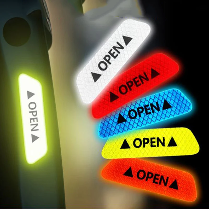 10Pcs Reflective Car Door Stickers Safety Warning Mark OPEN High Reflective Tape Sticker Anti-collision Strip Car Accessories
10Pcs Reflective Car Door Stickers Safety Warning Mark OPEN High Reflective Tape Sticker Anti-collision Strip Car Accessories