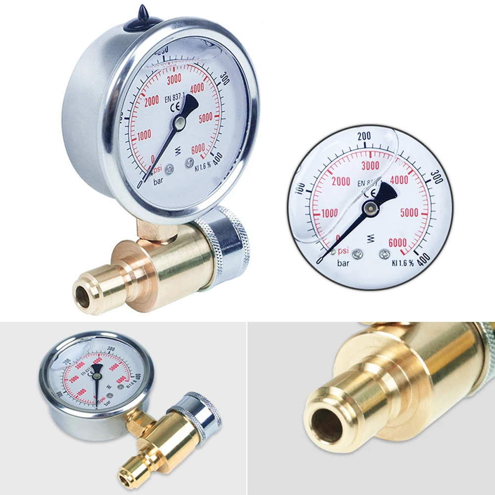 1pcs 3/8inch Quick Insertion Shockproof And Pressure Resistant 5000PSI High-pressure Cleaning Machine Pressure Gauge
1pcs 3/8inch Quick Insertion Shockproof And Pressure Resistant 5000PSI High-pressure Cleaning Machine Pressure Gauge
