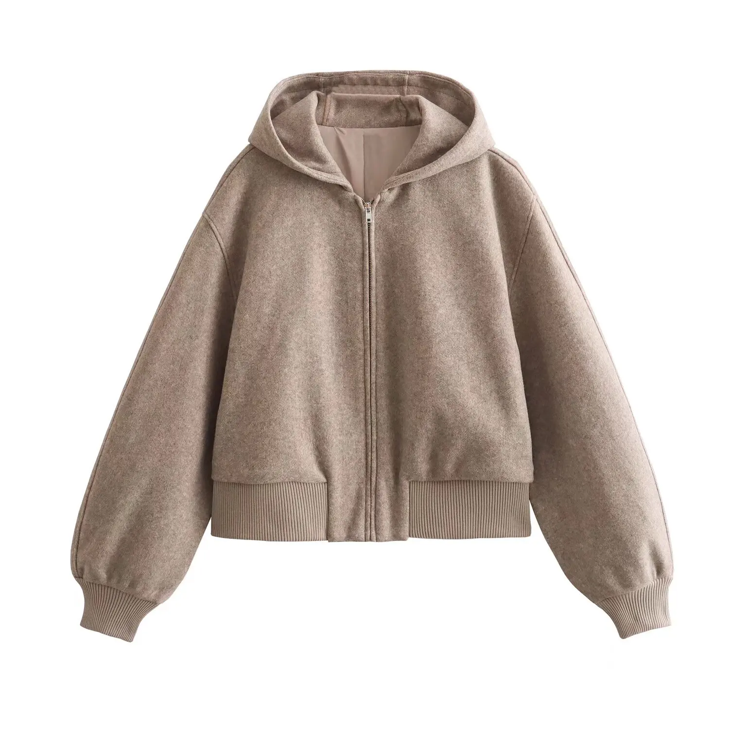 Women 2024 New Fashion Soft texture Cropped Hooded flying Jacket Coat Vintage Long Sleeve zipper Female Outerwear Chic Overshirt
Women 2024 New Fashion Soft texture Cropped Hooded flying Jacket Coat Vintage Long Sleeve zipper Female Outerwear Chic Overshirt