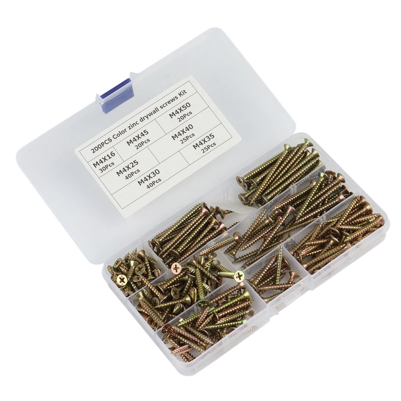 Hot SV-200Pcs Color Zinc Hard M4 Cross Head Countersunk Head Self Tapping Nail Set Screw
Hot SV-200Pcs Color Zinc Hard M4 Cross Head Countersunk Head Self Tapping Nail Set Screw