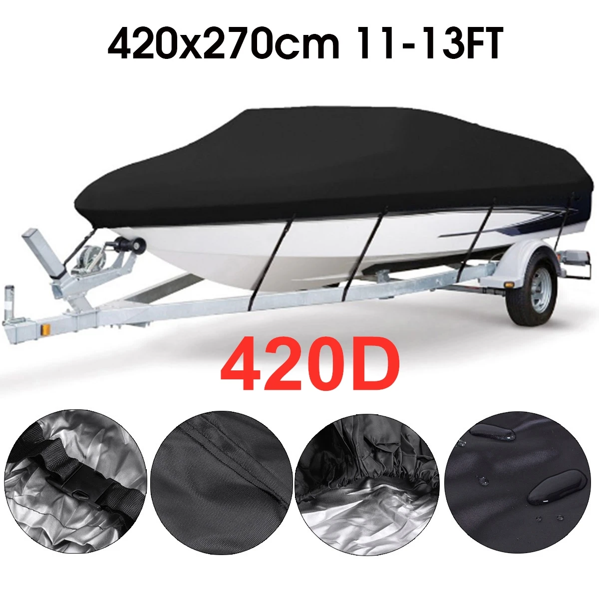 420D 11-13/14-16/17-19/20-22ft barco Boat Cover Anti-UV Waterproof Heavy Duty Marine Trailerable Canvas Boat Accessories
420D 11-13/14-16/17-19/20-22ft barco Boat Cover Anti-UV Waterproof Heavy Duty Marine Trailerable Canvas Boat Accessories