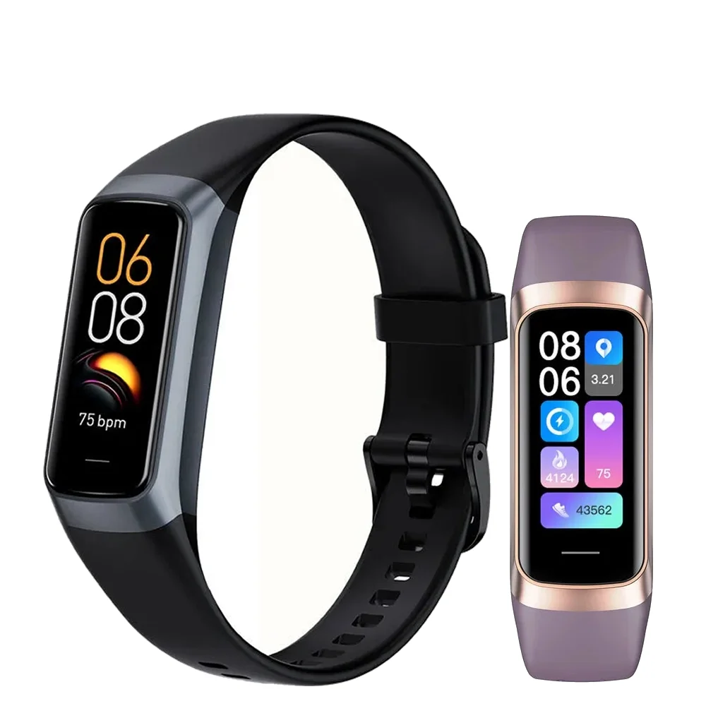 

Smart Watch Men 2023 Women Smart Bracelet Wristband 1.1 Inch Amoled Heart Rate Waterproof Body Temperature Fitness Tracker Band
