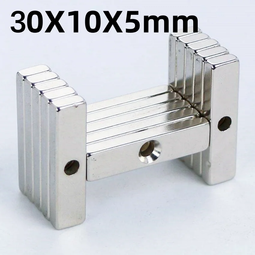 NdFeB Square Rectangular Shape Strong Countersunk Neodymium Magnet Super Permanent Magnets Block Magnet With Hole 30*10*5mm
NdFeB Square Rectangular Shape Strong Countersunk Neodymium Magnet Super Permanent Magnets Block Magnet With Hole 30*10*5mm