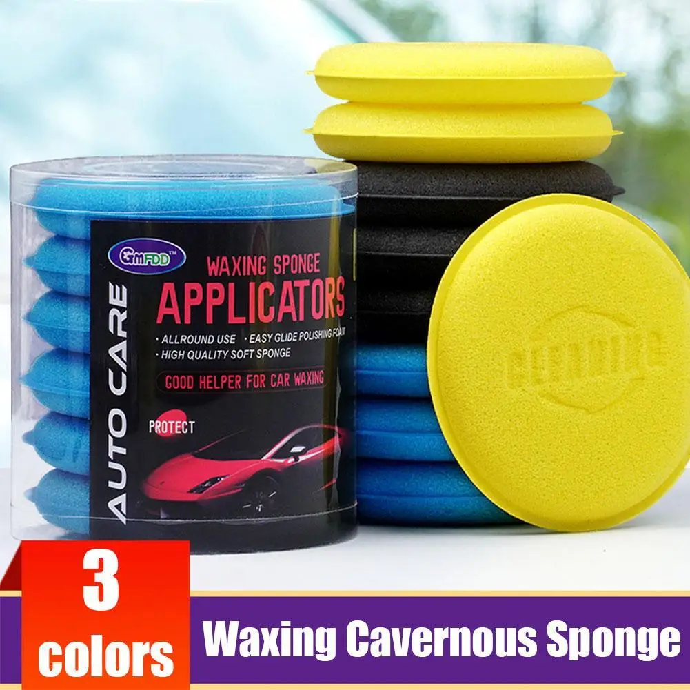 

1/5/10Pcs Car Round Waxing Polish Sponges High Density Foam Applicator Pads Curing And Polishing Sponges Car Detailing Tools Car