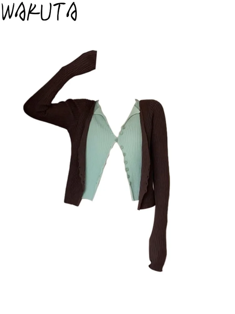 Fake Two Pieces Long Sleeve Patchwork Women Cardigan Contrast Color Sweet Knitted Irregular Chic Fashion Jumpers
Fake Two Pieces Long Sleeve Patchwork Women Cardigan Contrast Color Sweet Knitted Irregular Chic Fashion Jumpers