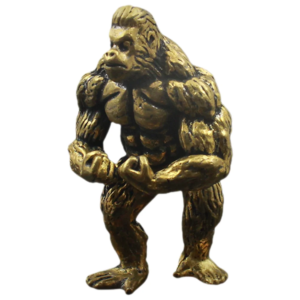 Copper Muscle Gorilla Brass Bodybuilder Miniature Figurines Fengshui Animal Small Chimpanzee Garden Statue Decoration
Copper Muscle Gorilla Brass Bodybuilder Miniature Figurines Fengshui Animal Small Chimpanzee Garden Statue Decoration