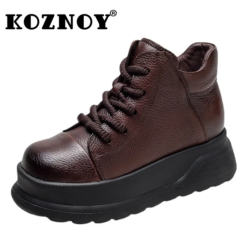 Koznoy 5cm Retro Natural Genuine Leather Ankle Motorcycle Spring Ethnic Woman Platform Wedge ROME Autumn British Booties Shoes
Koznoy 5cm Retro Natural Genuine Leather Ankle Motorcycle Spring Ethnic Woman Platform Wedge ROME Autumn British Booties Shoes