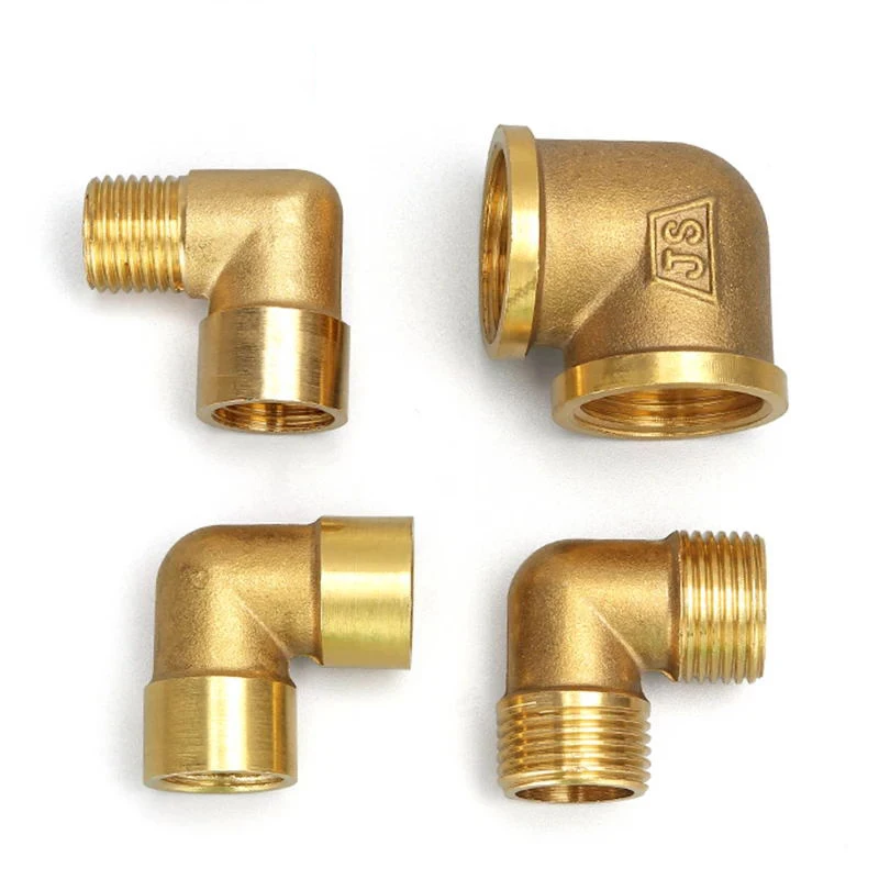 

1/8" 1/4" 3/8" 1/2" Female x Male Thread 90 Deg Brass Elbow Pipe Fitting Connector Coupler For Water Fuel Copper
