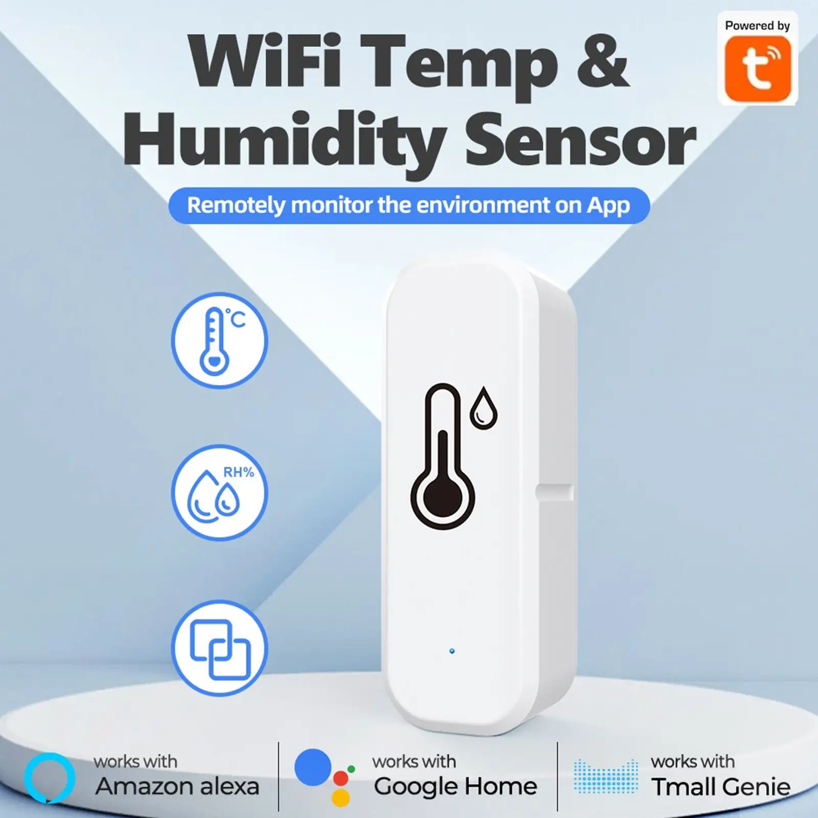 Intelligent Temperature Humidity Detector Sensors Smart Home Connection Mobile Remote Monitoring Voice Inquiry 71x25x20mm
Intelligent Temperature Humidity Detector Sensors Smart Home Connection Mobile Remote Monitoring Voice Inquiry 71x25x20mm