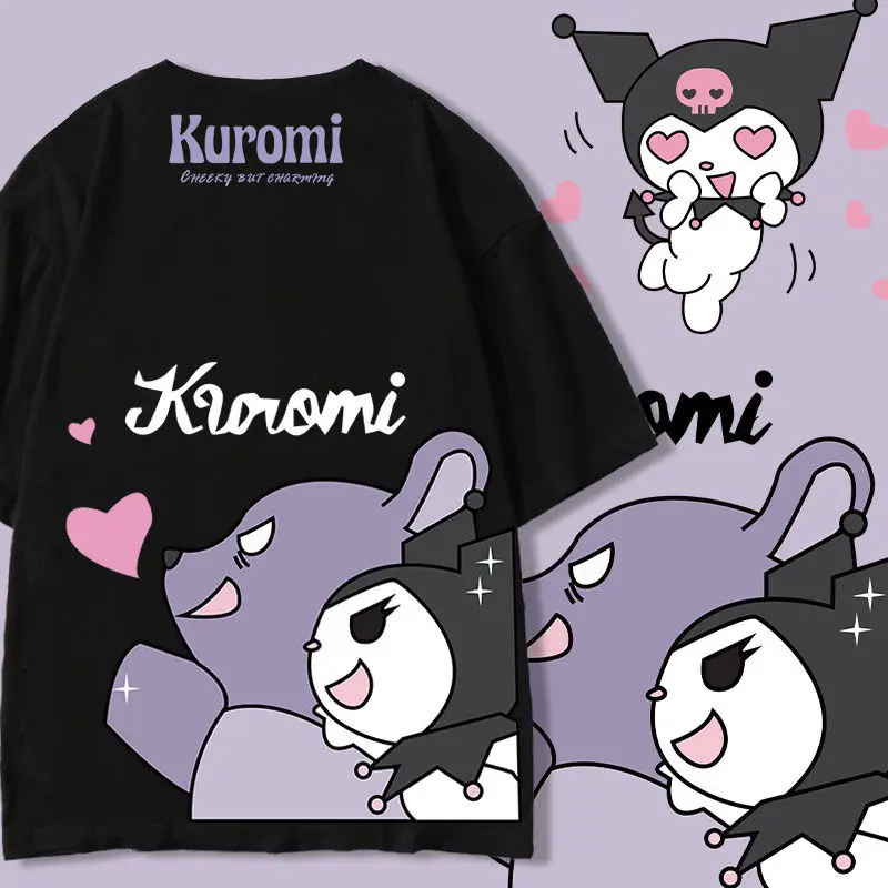 Sanrio Kuromi Short Sleeved T-Shirt Summer Leisure and Comfort Trendy and Cool Children's Half Sleeved Top Fashion Shorts
Sanrio Kuromi Short Sleeved T-Shirt Summer Leisure and Comfort Trendy and Cool Children's Half Sleeved Top Fashion Shorts