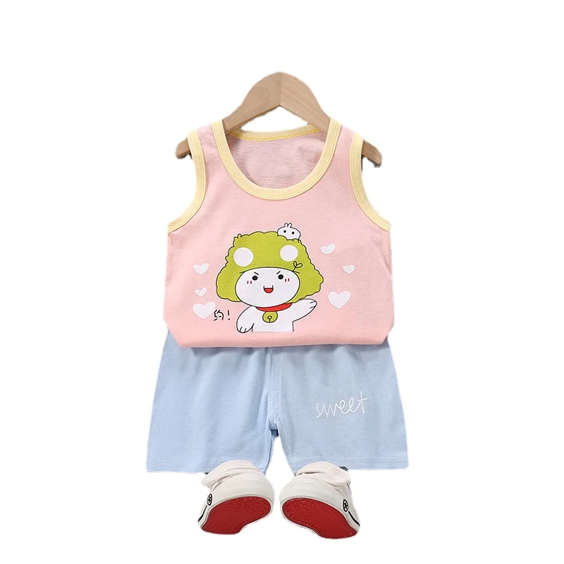 Summer Baby Clothing Sets Unisex Cute Cartoon Toddler Outfits Sets Sleeveless Tops + Shorts 2pcs Baby Girl Clothes
Summer Baby Clothing Sets Unisex Cute Cartoon Toddler Outfits Sets Sleeveless Tops + Shorts 2pcs Baby Girl Clothes