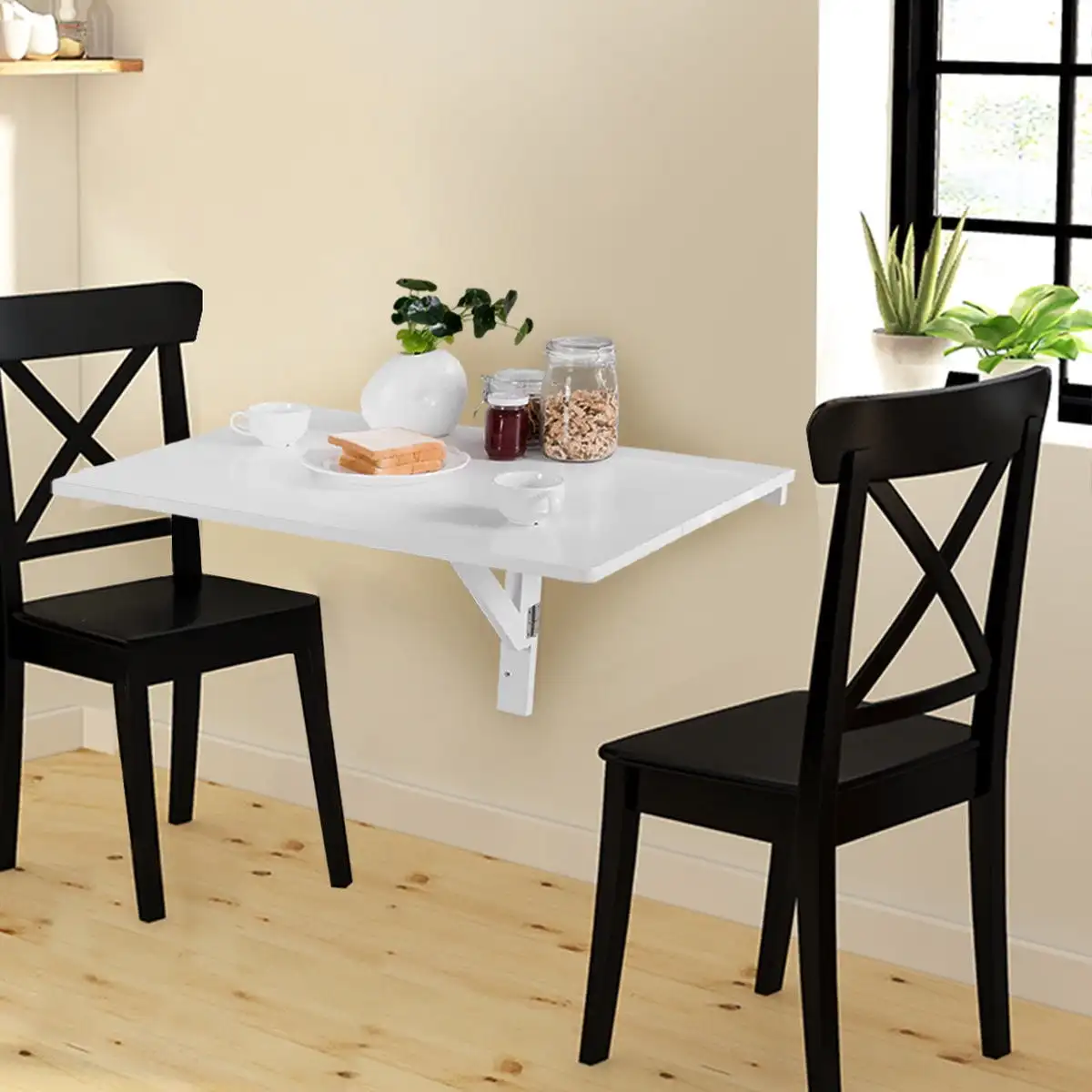 Gymax White Wall-Mounted Drop-Leaf Table Folding Kitchen Dining Table Desk Space Saver Simple aesthetics
Gymax White Wall-Mounted Drop-Leaf Table Folding Kitchen Dining Table Desk Space Saver Simple aesthetics