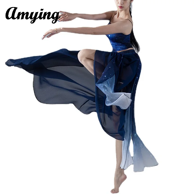 Women Large Dress Blue Gradual Starry Sky Top Lace Silk Printed Suspenders Strap Tank Chiffon Dance Classical Dance Costume
Women Large Dress Blue Gradual Starry Sky Top Lace Silk Printed Suspenders Strap Tank Chiffon Dance Classical Dance Costume