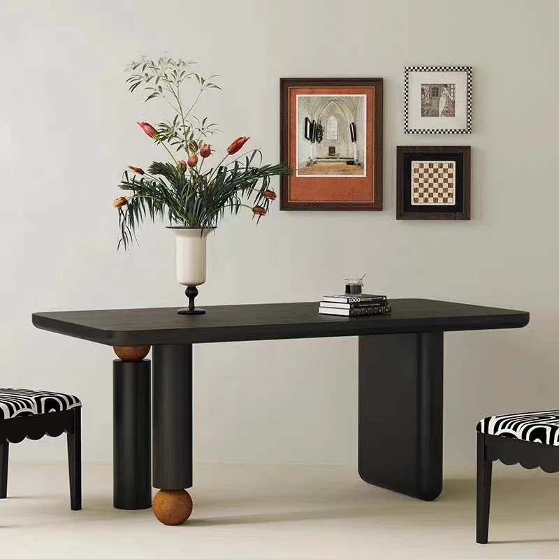 Vintage Unique Modern Dining Table Floor Wooden Party Design Black Mobile Dining Table Nordic Wood Mesas De Jantar Furniture
Vintage Unique Modern Dining Table Floor Wooden Party Design Black Mobile Dining Table Nordic Wood Mesas De Jantar Furniture