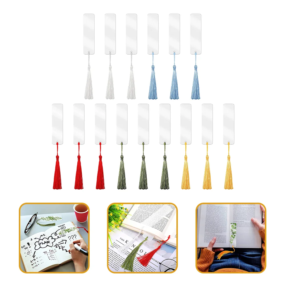 15 Pcs Tassel Bookmark Blank Bookmarks DIY Heat Transfer Acrylic Hand Blanks Handmade
15 Pcs Tassel Bookmark Blank Bookmarks DIY Heat Transfer Acrylic Hand Blanks Handmade