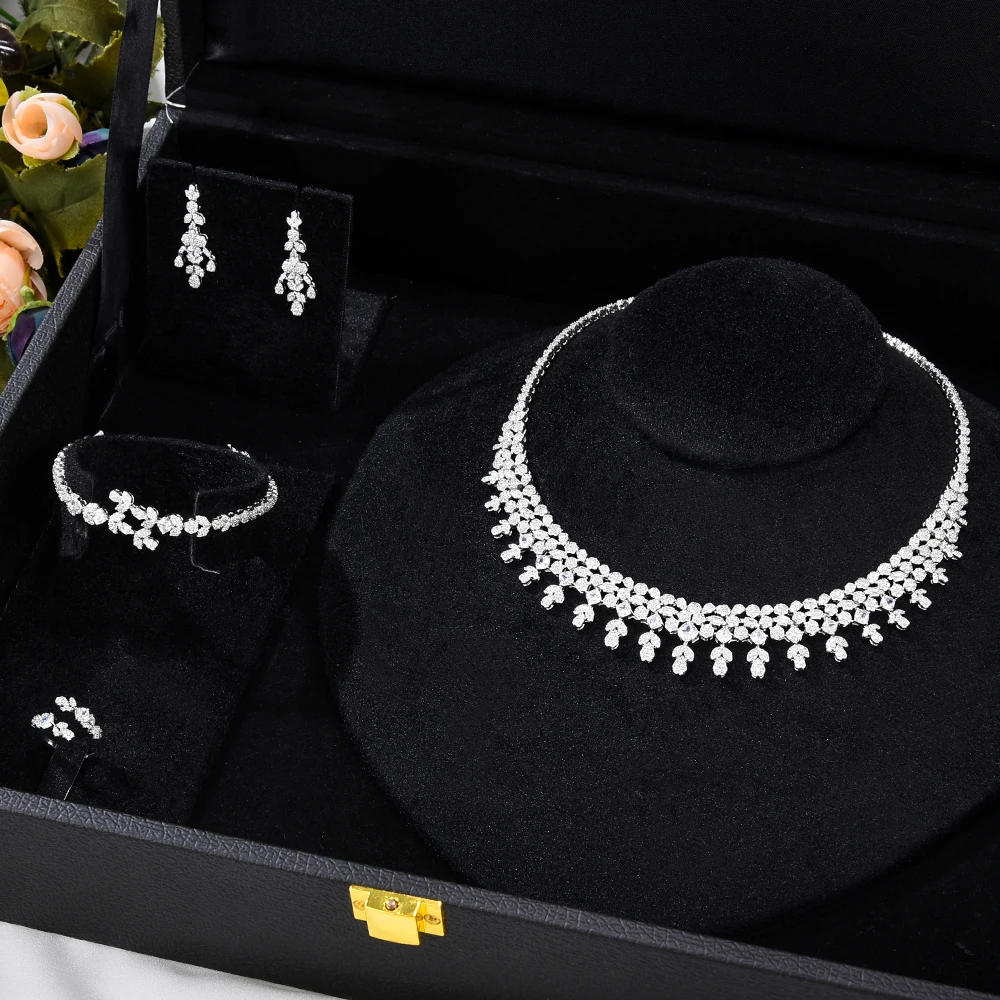 Missvikki Cute Romantic Shiny Fashion 4PCS Luxury African Jewelry Set For Women Wedding Dubai Bridal Jewelry Set Indian 2021 
Missvikki Cute Romantic Shiny Fashion 4PCS Luxury African Jewelry Set For Women Wedding Dubai Bridal Jewelry Set Indian 2021