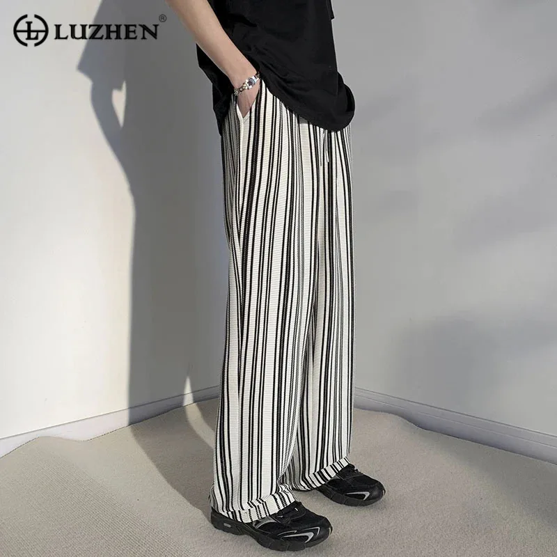 LUZHEN Tube Stripe Color Contrast Stylish Straight Silk Ice Wide Leg Pants Men Casual Loose Elegant Trendy 2023 Trousers 50076e
LUZHEN Tube Stripe Color Contrast Stylish Straight Silk Ice Wide Leg Pants Men Casual Loose Elegant Trendy 2023 Trousers 50076e