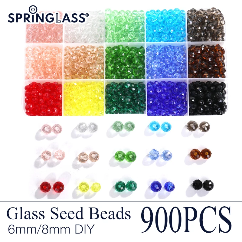 15 Color Transparent Frosted Glass Round Beads Set 6/8mm for Jewelry Craft Making with Container
15 Color Transparent Frosted Glass Round Beads Set 6/8mm for Jewelry Craft Making with Container