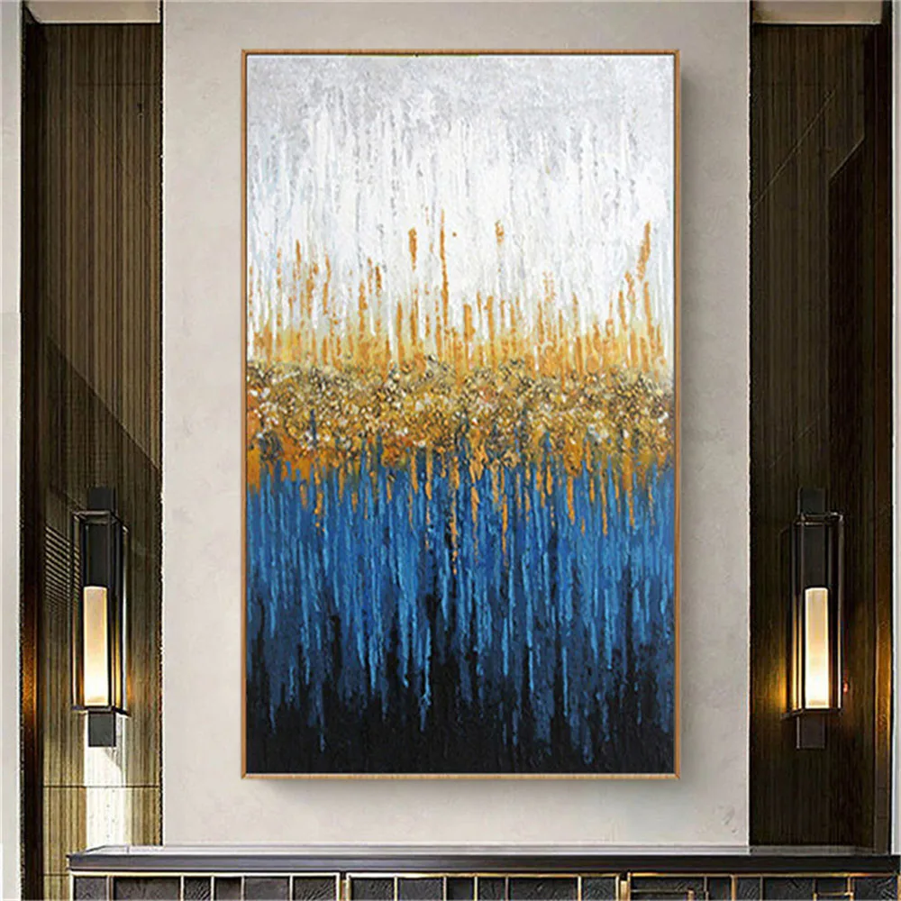 Big Size Hand Painted Modern Abstract Canvas Oil Paintings White Yellow Blue Wall Art Pictures For Living Room Home Decor Wall
Big Size Hand Painted Modern Abstract Canvas Oil Paintings White Yellow Blue Wall Art Pictures For Living Room Home Decor Wall