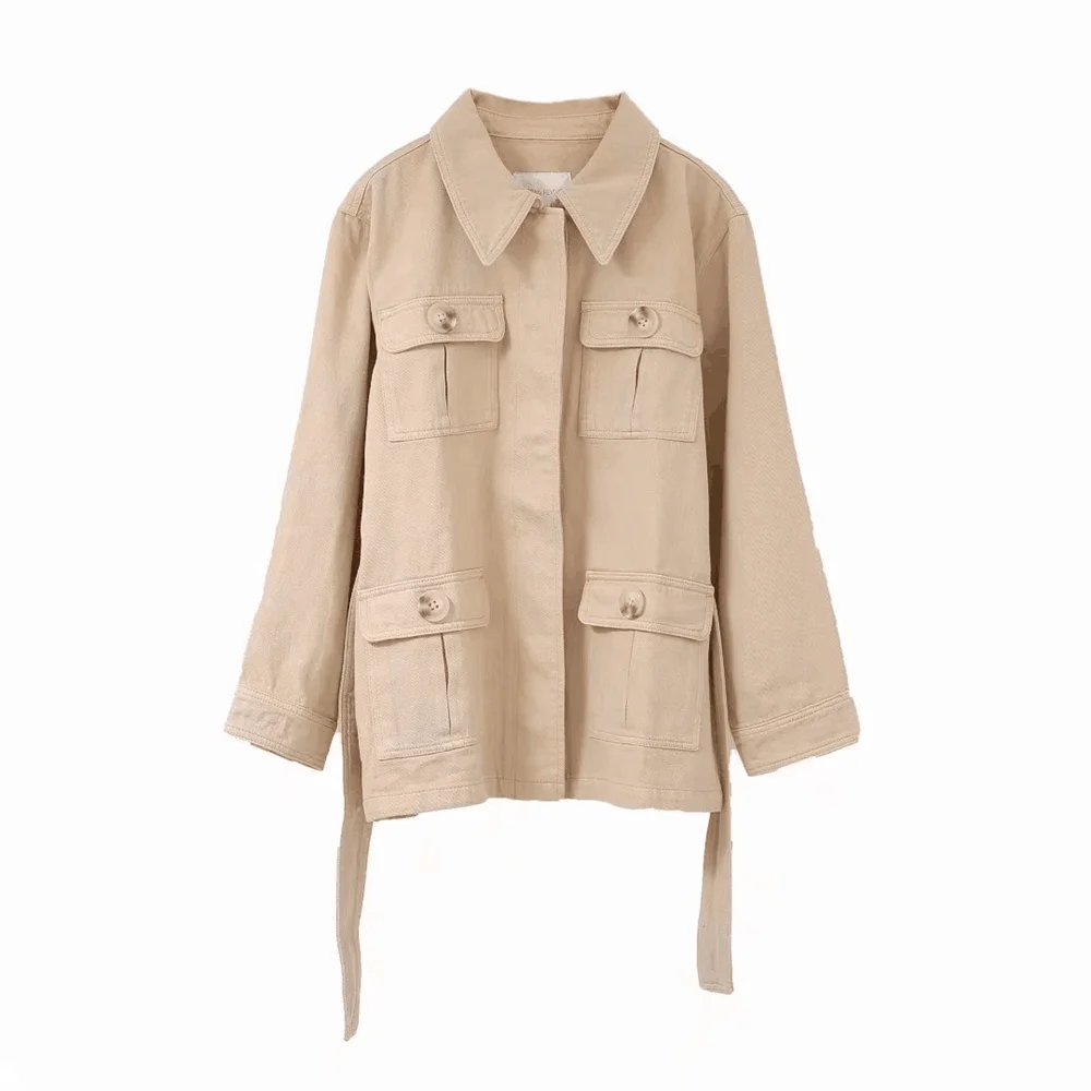 European and American style 2023 autumn loose, slim, fashionable and versatile French workwear splicing pocket jacket for women
European and American style 2023 autumn loose, slim, fashionable and versatile French workwear splicing pocket jacket for women