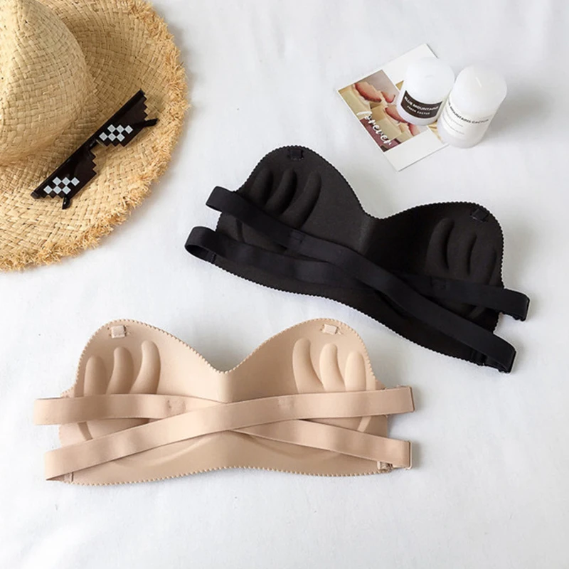 Summer Strapless Women Bras Back Bandage Design Sexy Chest Tops Wire Free Soft Breathable Brassiere Solid Invisible Bra
Summer Strapless Women Bras Back Bandage Design Sexy Chest Tops Wire Free Soft Breathable Brassiere Solid Invisible Bra