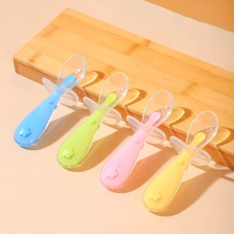 New Baby Soft Silicone Training Spoon Candy Color Temperature Sensing Spoon Children Food Baby Feeding Tools Baby Spoon
New Baby Soft Silicone Training Spoon Candy Color Temperature Sensing Spoon Children Food Baby Feeding Tools Baby Spoon