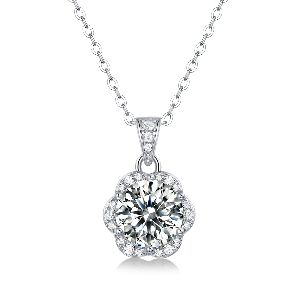High Quality 18k Moissanite Pendant 2ct Necklace S925 Sterling Silver Chain Diamond Round Moissanite Necklace Jewelry for Women
High Quality 18k Moissanite Pendant 2ct Necklace S925 Sterling Silver Chain Diamond Round Moissanite Necklace Jewelry for Women