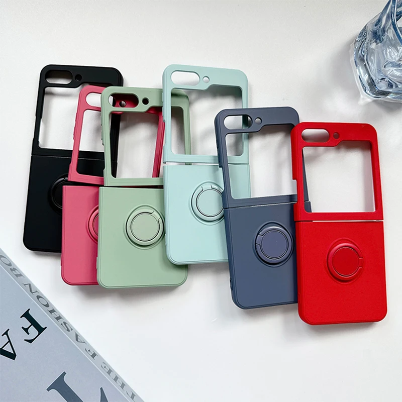 Solid Color Ring Integrated Bracket Phone Case For Samsung Galaxy Z Flip 5 Folding Screen Liquid Silicone Soft Protective Shell
Solid Color Ring Integrated Bracket Phone Case For Samsung Galaxy Z Flip 5 Folding Screen Liquid Silicone Soft Protective Shell