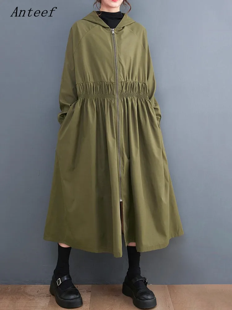 oversized vintage hooded casual loose long autumn spring trench coat for women 2023 clothes Outerwear
oversized vintage hooded casual loose long autumn spring trench coat for women 2023 clothes Outerwear