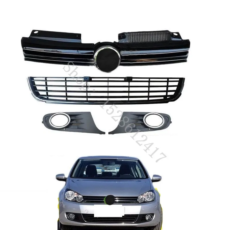 

For VW Volkswagen Golf 6 MK6 2010~2013 styling ABS Fog Lamp Case Front Grille Around Trim Racing Grills Trim Car Accessories