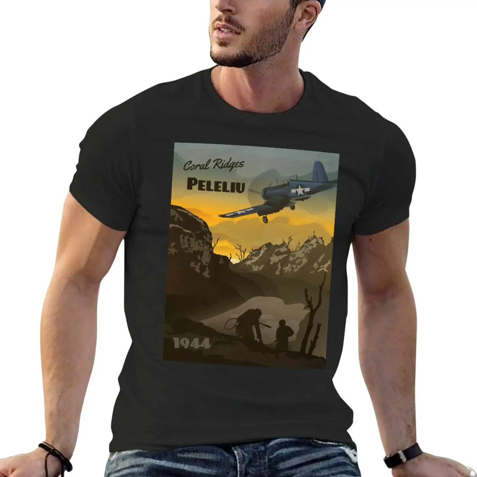 Peleliu 1944 - Coral Ridges Travel Poster T-Shirt for a boy new edition mens plain t shirts
Peleliu 1944 - Coral Ridges Travel Poster T-Shirt for a boy new edition mens plain t shirts