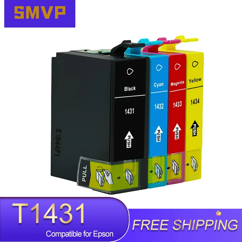 Совместимый чернильный картридж T1431, T1432, T1433, T1434, совместим с Epson ME Office 960FWD 900WD 940FW, 85ND, строчный принтер
Совместимый чернильный картридж T1431, T1432, T1433, T1434, совместим с Epson ME Office 960FWD 900WD 940FW, 85ND, строчный принтер