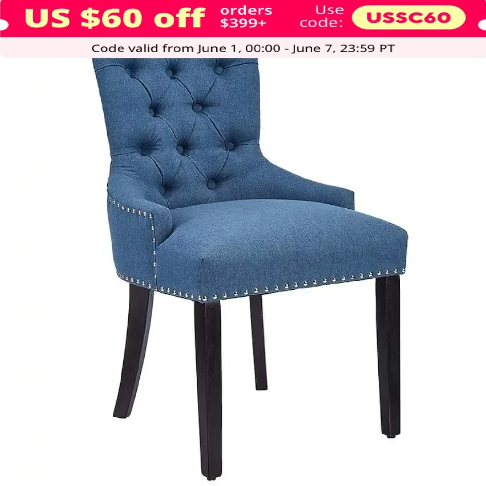 Современный элегантный тканевый декоративный стул с отделкой на пуговицах и ворсом, синего цвета
Современный элегантный тканевый декоративный стул с отделкой на пуговицах и ворсом, синего цвета