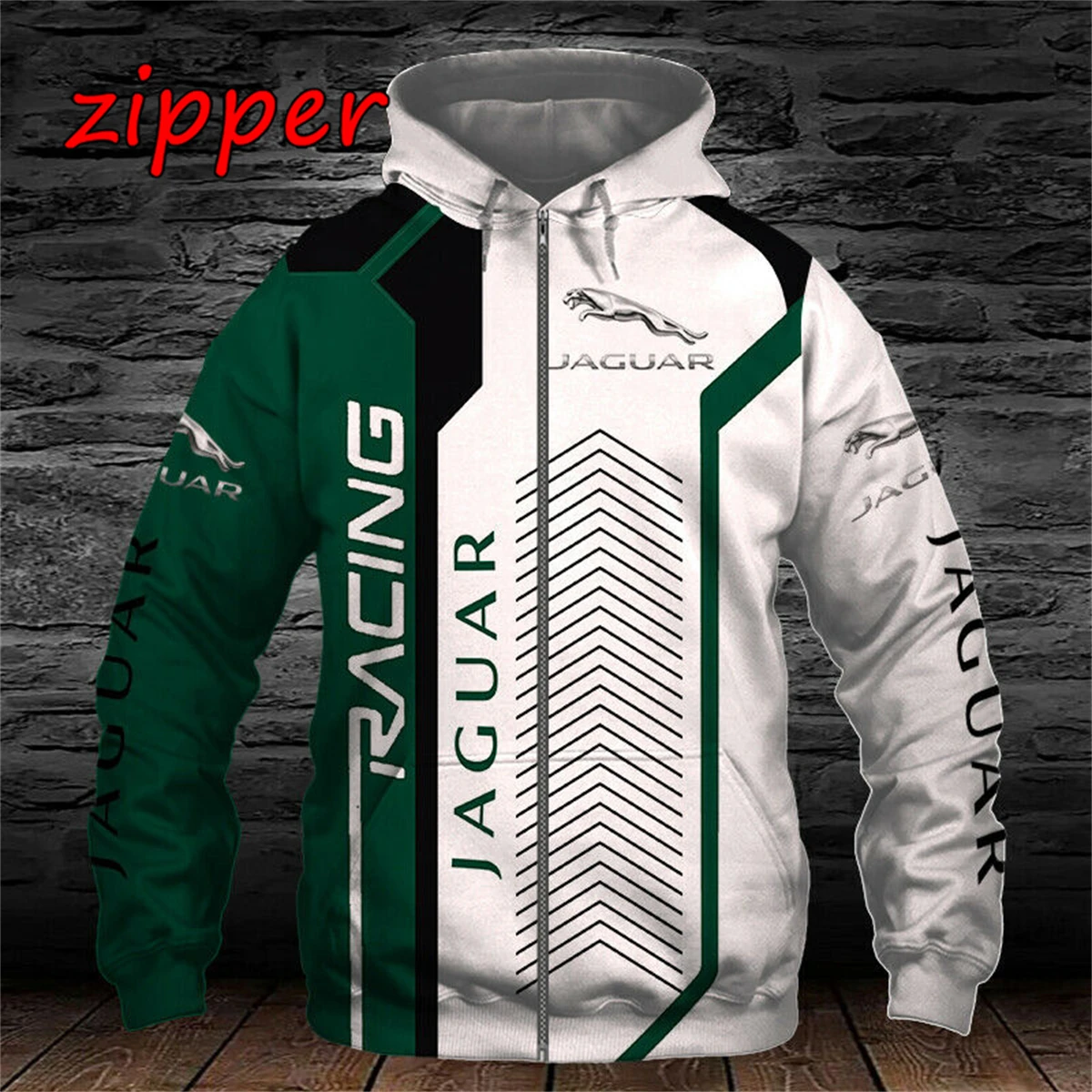 2024 Fashion Jaguar 3D Printed Men's Hoodie Street Sports Style Zipper Sweater Oversized Hoodie 2024 Fashion Jaguar 3D Printed Men's Hoodie Street Sports Style Zipper Sweater Oversized Hoodie