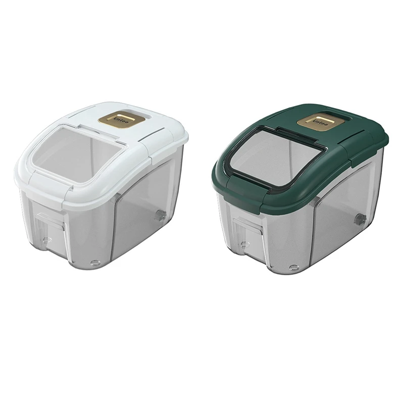 

10KG Kitchen Container Bucket Insect-Proof Moisture-Proof Rice Box Grain Sealed Jar Home Storage Pet Dog Food Store