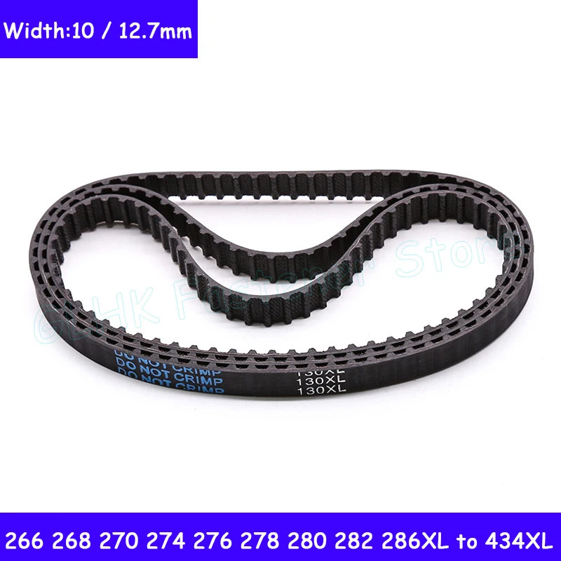 

1PC Width 10/12.7mm XL266 268 270 274 276 278 280 282 to XL434 Closed Loop Rubber Timing Belt 5.08mm Pitch XL Synchronous Belt