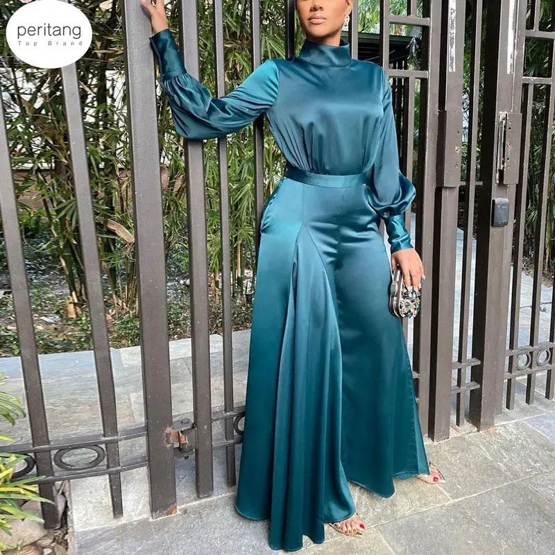 Women Satin Long Sleeve Tunic Jumpsuit Classy Wide Leg Overalls Elegant Evening Party Jumpsuit OL Workwear
Women Satin Long Sleeve Tunic Jumpsuit Classy Wide Leg Overalls Elegant Evening Party Jumpsuit OL Workwear