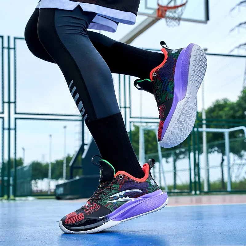 Sapatos de basquete masculino marca designer tendência tênis cushioing real sapatos de treinamento de basquete crianças sapatos esportivos ao ar livre Sapatos de basquete masculino marca designer tendência tênis cushioing real sapatos de treinamento de basquete crianças sapatos esportivos ao ar livre