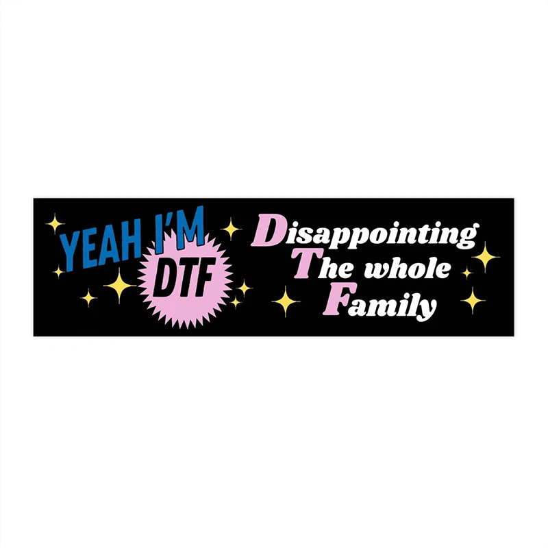 

Word Inkjet Car Stickers Yeah I Am Dtf For Bumper Window Sticker Pack Exterior Accessories Waterproof Vinyl Decals