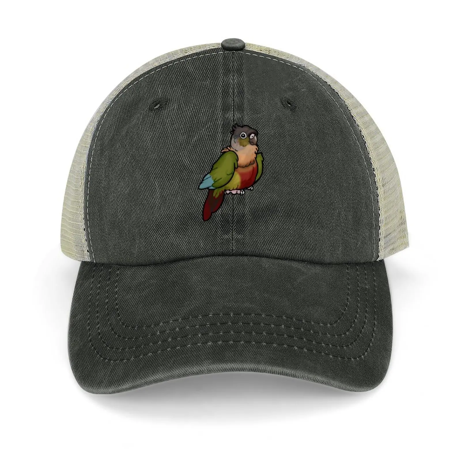 

Scampi the Yellow Sided Green Cheeked Conure! Cowboy Hat Anime Hat tea Hat Women's Golf Wear Men's