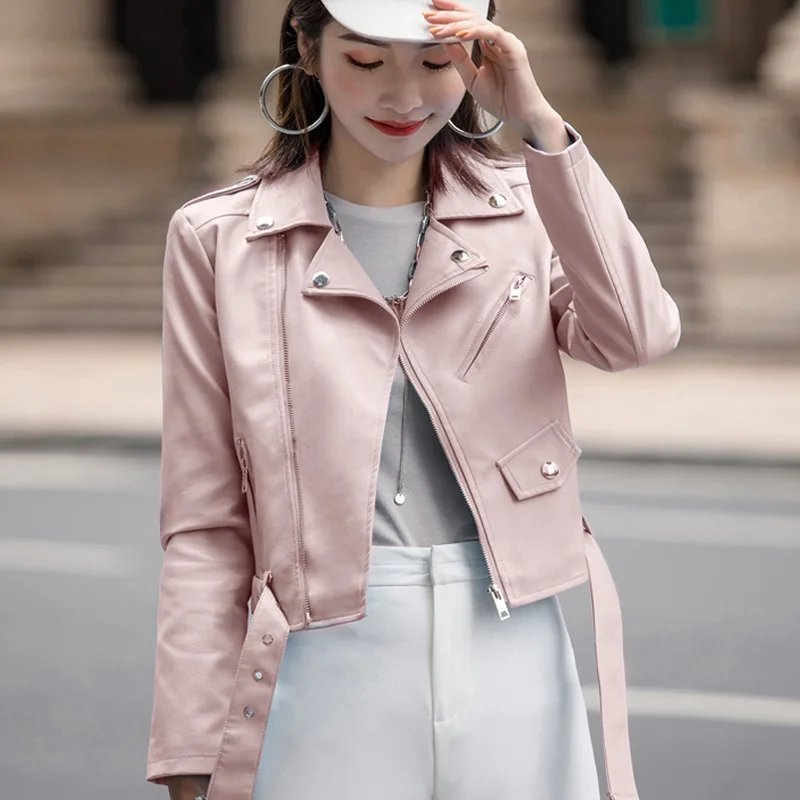 Short Leather Jacket Women's Suit Collar Motorcycle Korean Version Slim Fashion Western Style Girl Leather Jacket
Short Leather Jacket Women's Suit Collar Motorcycle Korean Version Slim Fashion Western Style Girl Leather Jacket