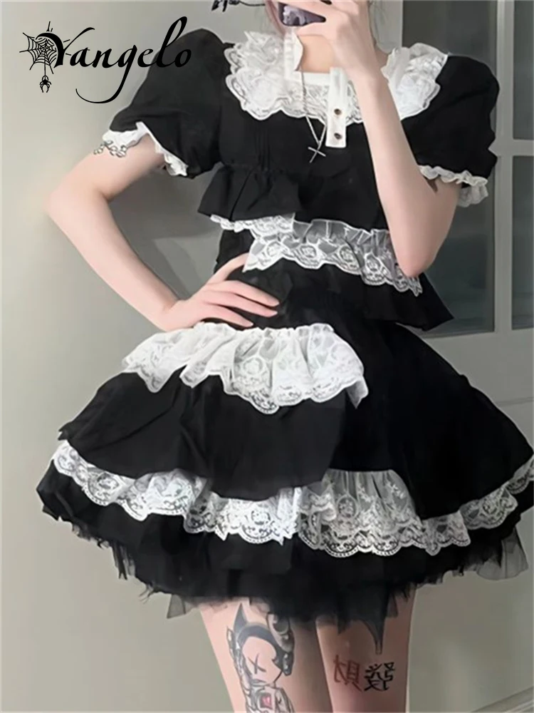 Yangelo Dark Cosplay Skirt Women Gothic Asymmetric Lace Cake Skirt Y2K Street E Girl Lolita Skirt
Yangelo Dark Cosplay Skirt Women Gothic Asymmetric Lace Cake Skirt Y2K Street E Girl Lolita Skirt