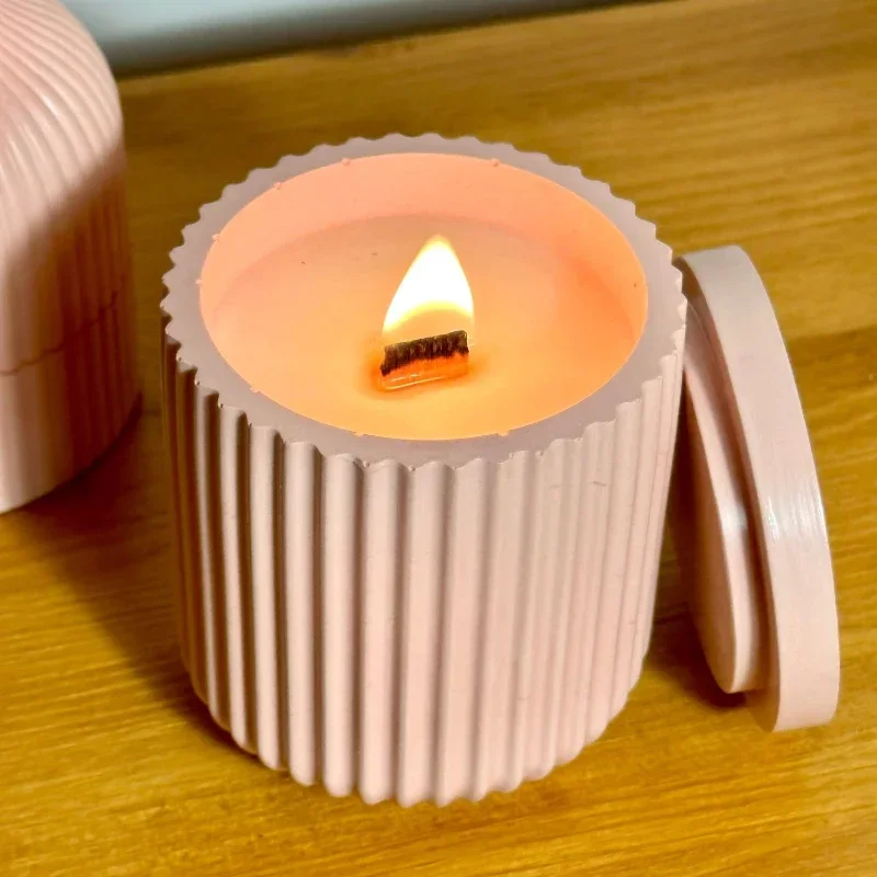 Cement Candle Jar with Cover Silicone Mold Concrete Candle Container Plaster Storage Jar Pottery Mould Home Decor Candle Vessel
Cement Candle Jar with Cover Silicone Mold Concrete Candle Container Plaster Storage Jar Pottery Mould Home Decor Candle Vessel